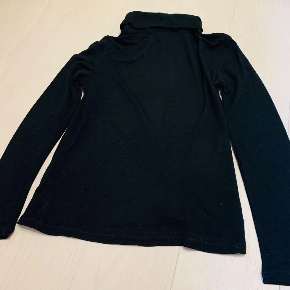 【美品】Le souk ルスーク タートルネック カットソー ブラック