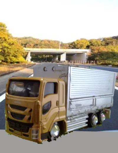 トミカ いすゞ ギガ トラック 改造 ミニカー ウイング車