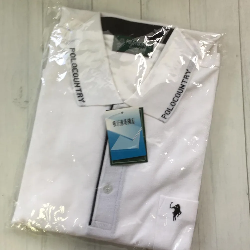 POLO COUNTRY 長袖ポロシャツ ホワイト LLサイズ
