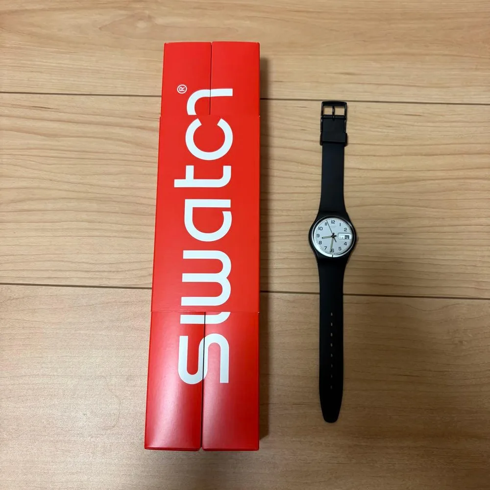 Swatch 腕時計 ブラック ONCE AGAIN