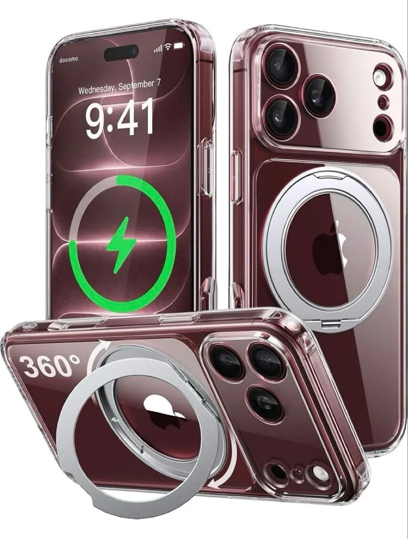 iPhone 18 pro max 用 ケース 360°スタンド 航空アルミ製