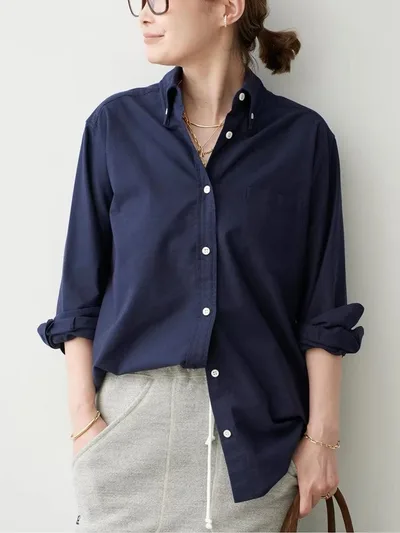 新品 ドゥーズィエムクラス *OXFORD ボタンダウン シャツ ネイビー