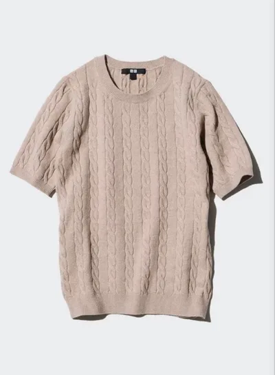 【ユニクロ / UNIQLO】ケーブルクルーネックセーター
