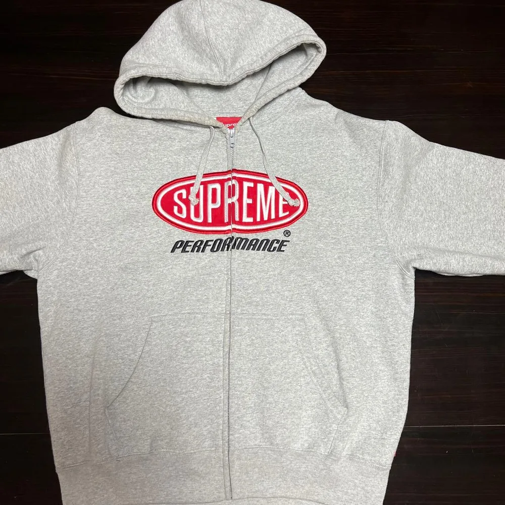 Supreme ジップアップパーカー グレーメンズS