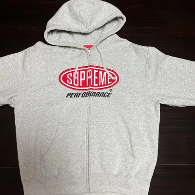 Supreme ジップアップパーカー グレーメンズS