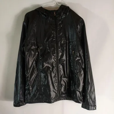 5666 UNIQLO メンズ フード付き ジップアップ ブルゾン ブラック M