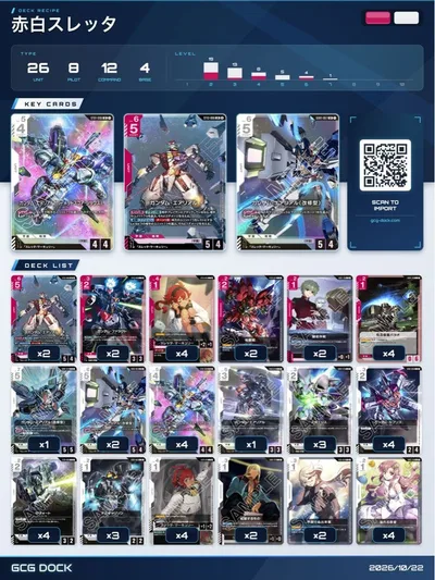 ガンダムカードゲーム 初心者向け構築済みデッキ 赤白学園デッキ!!