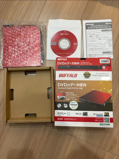 ☆超美品☆BUFFALO ポータブルDVDドライブ 箱付き