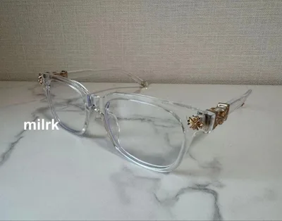 クリア 眼鏡 メタル ゴールド 伊達メガネ サングラス