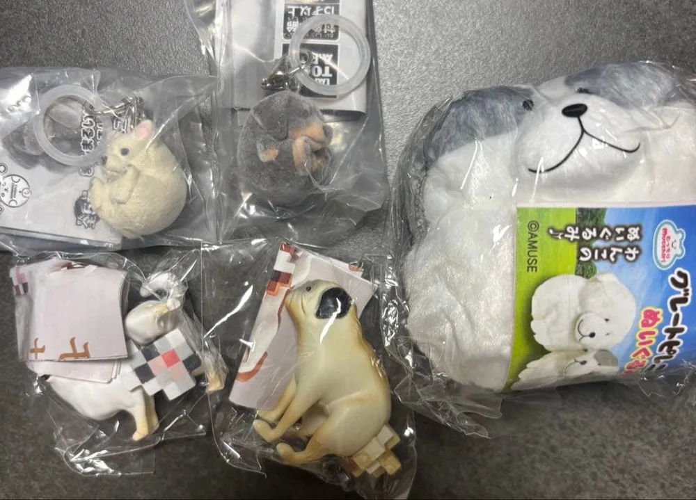 ガチャガチャ 犬 ぬいぐるみ マスコット 5点セット