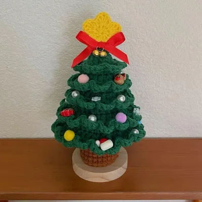かぎ編み、ハンドメイド、あみぐるみ、クリスマスツリー
