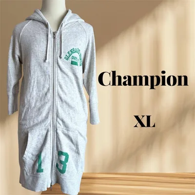 Champion チャンピオン ジップアップパーカー グレー XL