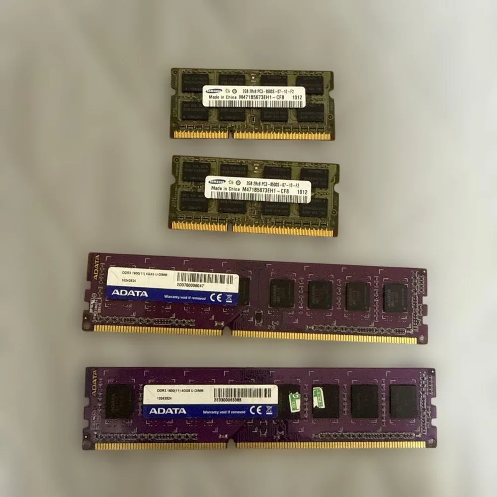 PCメモリ DDR3 2GB 2枚 & 4GB 2枚セット