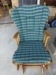 木製 ロッキングチェア グライダーチェア レトロ クッション付き