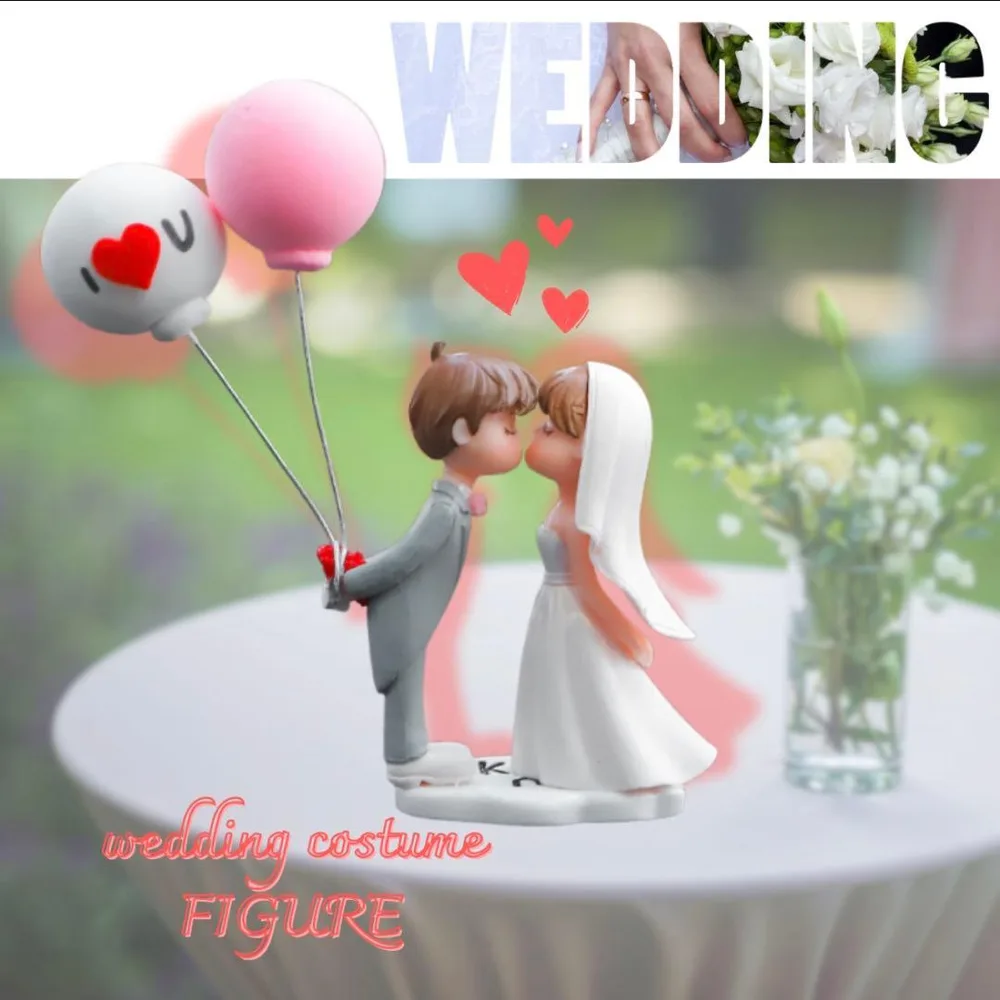 新郎新婦 結婚式 ケーキトッパー ウェディング ウェルカムスペース フィギュア