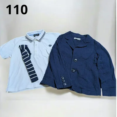 コムサイズム ポロシャツ ネクタイ ブランシェス ジャケット 110