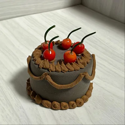 ミニチュアセンイルケーキ フェイクスイーツ ミニチュアフード チョコレートケーキ
