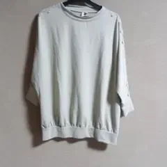 【HK WORKS LONDON】レース切り替え カットソー グリーン M