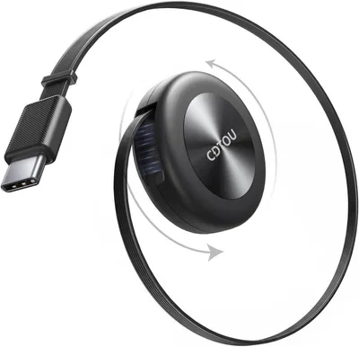 充電ケーブル 巻き取り式 USB-C 車載充電ケーブル 最大105cm