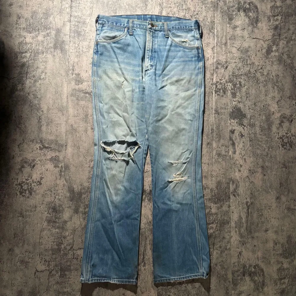 80s Wrangler 945DEN ダメージ ブーツカット W34 フレア