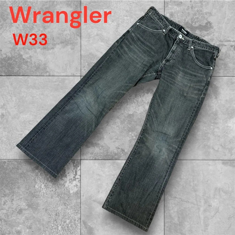 Wrangler W04677 33インチ ブラックデニム