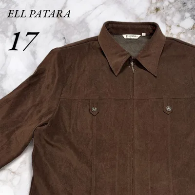 ELL PATARA ジャケット ブラウン 厚手シャツ ジップアップ 17