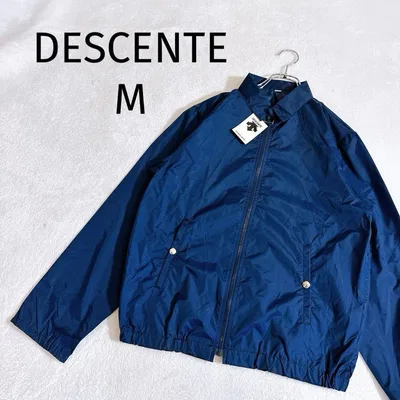 DESCENTE◆デサント ナイロンジャケット ウインドブレーカー ネイビー M