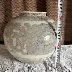 陶器 花瓶 壺 伝統模様 フラワーベース