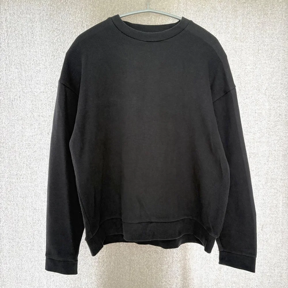 美品✦MUJI良品計画 コットンニットトレーナー L ネイビー