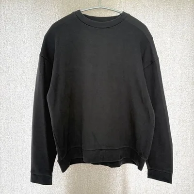 美品✦MUJI良品計画 コットンニットトレーナー L ネイビー