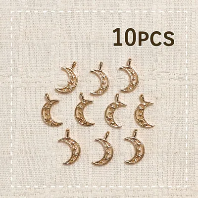 月と星♡金属チャーム ゴールド 10pcs