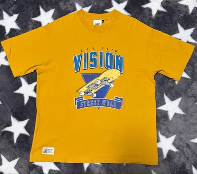 VISION STREET WEAR Tシャツ イエロー M