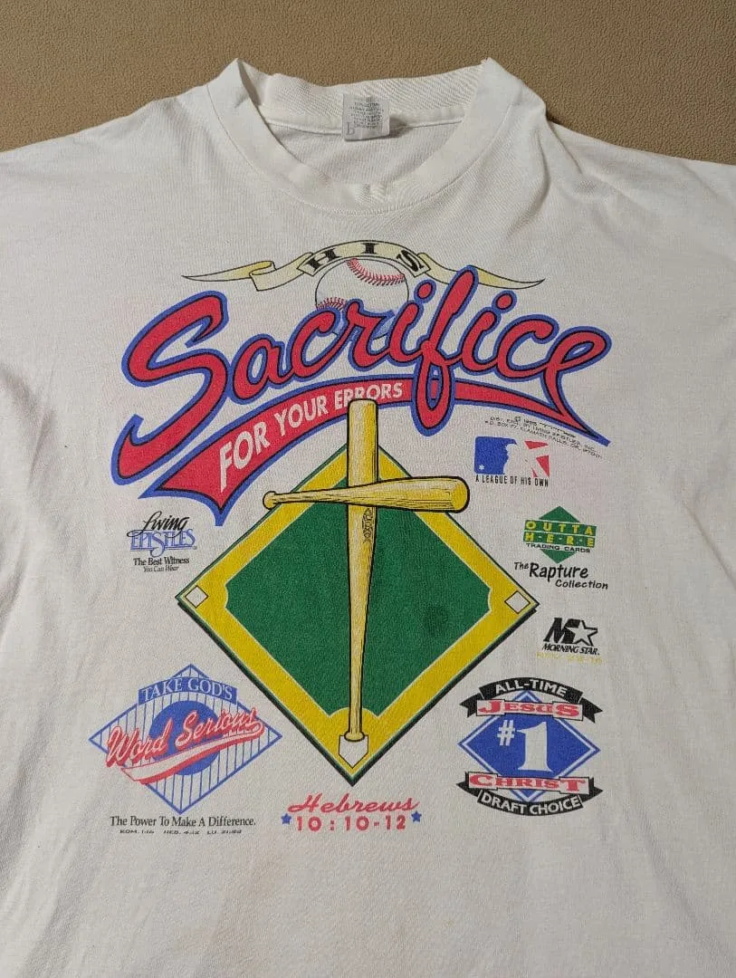 90s USA製 ベースボール パロディ Tシャツ シングルステッチ XL