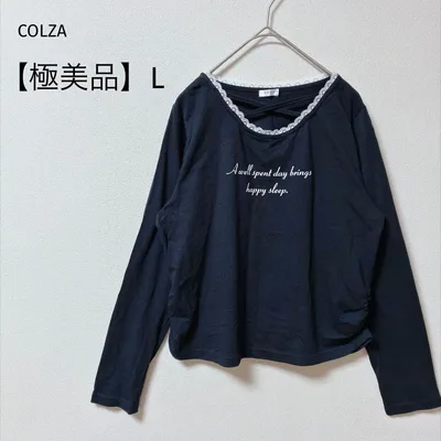 【極美品】コルザ レースネック カットソー 長袖 ロンT Y2K ガーリー 黒L