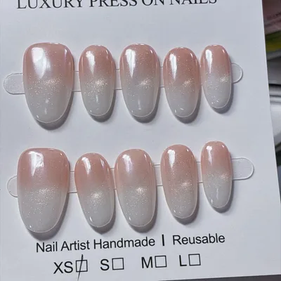 ネイルチップ ハンドメイド グラデーション ラメ