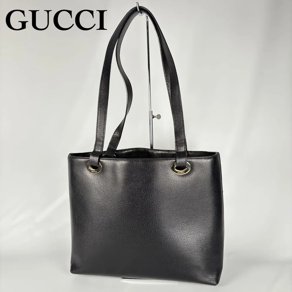 GUCCI グッチ トート レザー 黒 ハンドバッグ