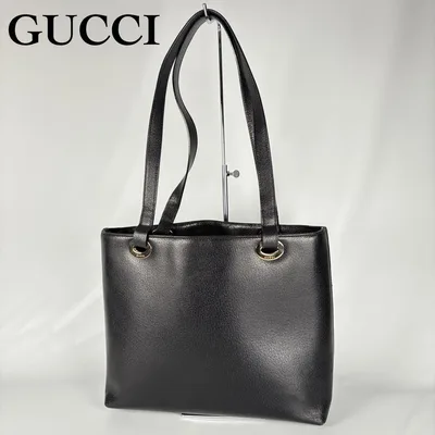 GUCCI グッチ トート レザー 黒 ハンドバッグ