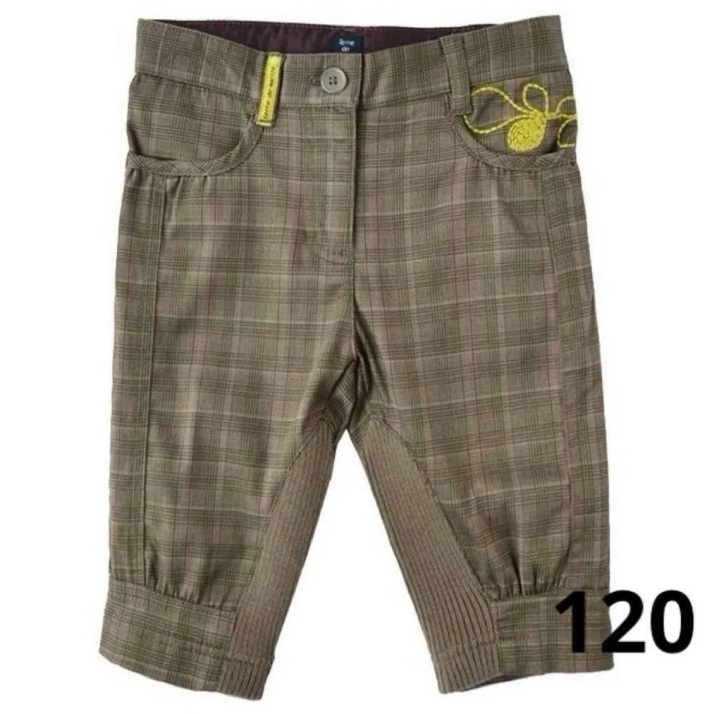 新品 Terre de marins チェック 6部丈パンツ 120cm