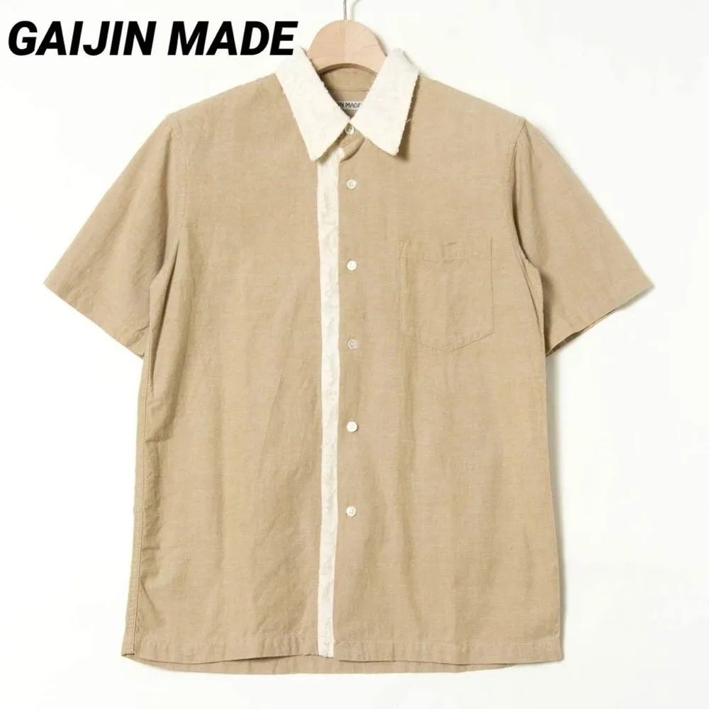 GAIJIN MADE ガイジンメイド 花柄 切替 デザイン 半袖 シャツ 美品
