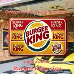 バーガーキング ブリキ看板 アメリカ レトロ USA アンティーク 世田谷ベース