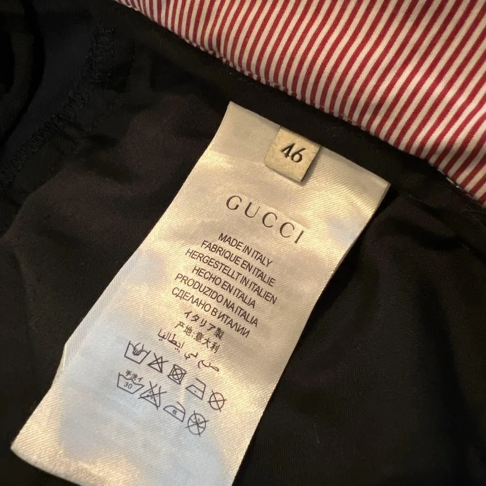 GUCCI グッチ コットンパンツ 蜂刺繍パッチ サイズL ネイビー