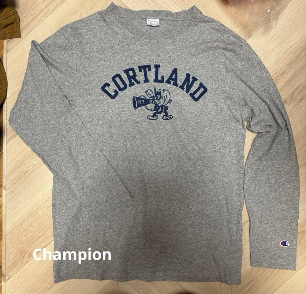 Champion チャンピオン 長袖Tシャツ グレー XL