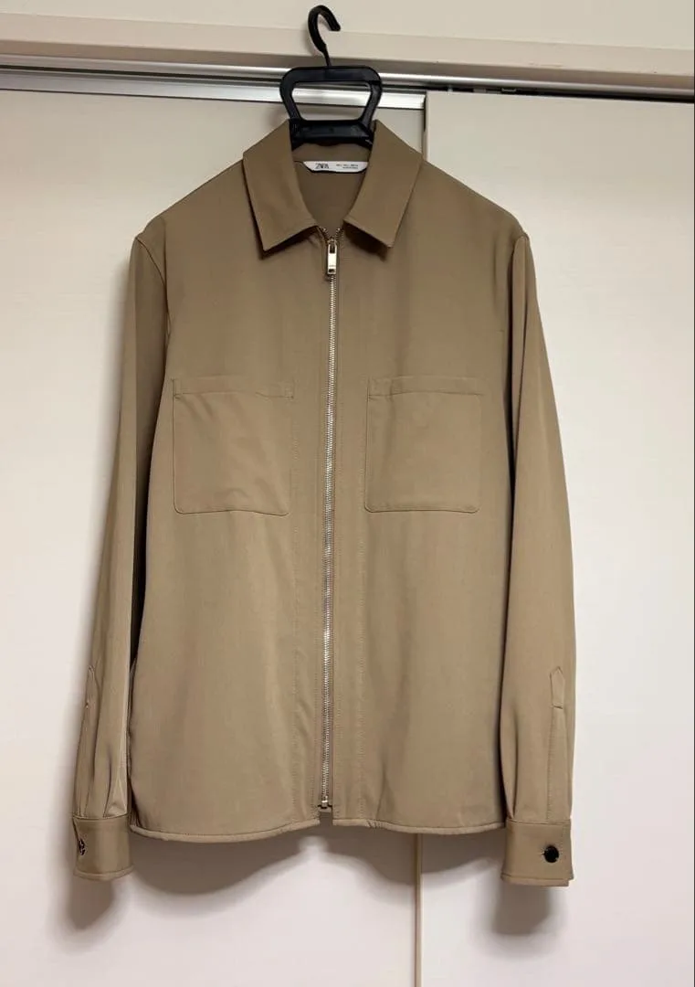 【ZARA】ジップアップ ブルゾンLサイズ カーキ色 美品