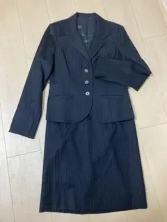 ネイビー ストライプ ビジネススーツ 上下セット