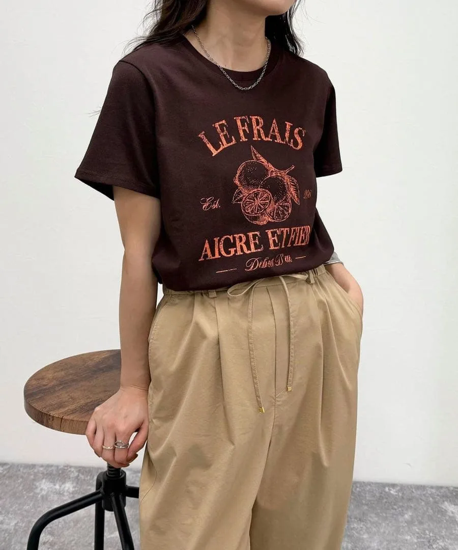 LemonコンパクトグラフィックTシャツ