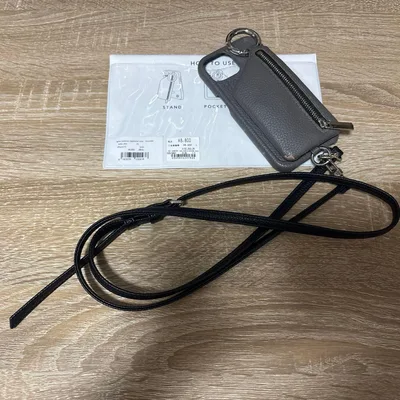 ajew iPhone15 スマホケースショルダー グレー