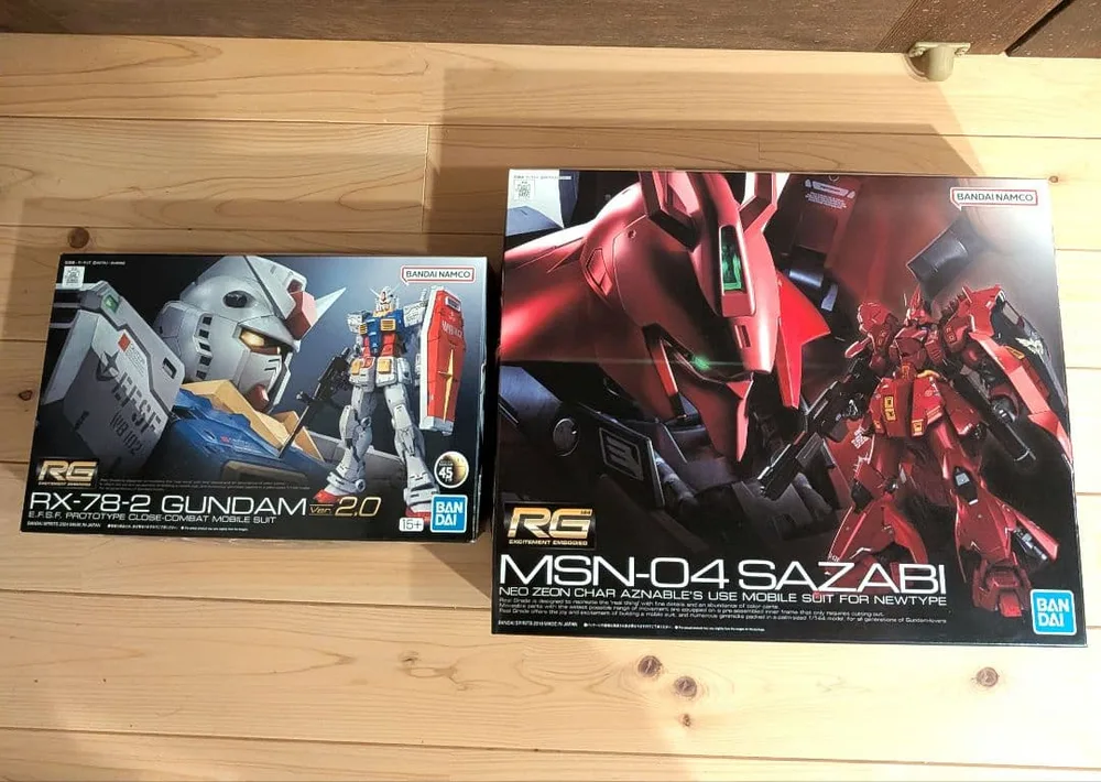 RG Sazabi & RX-78-2 Gundam Ver.2.0 พร้อมโบนัส