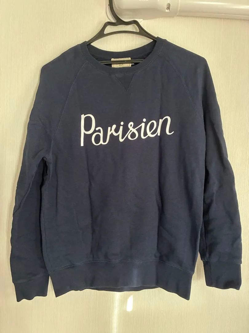 MAISON KITSUNE メゾンキツネ ネイビー プリント スウェット