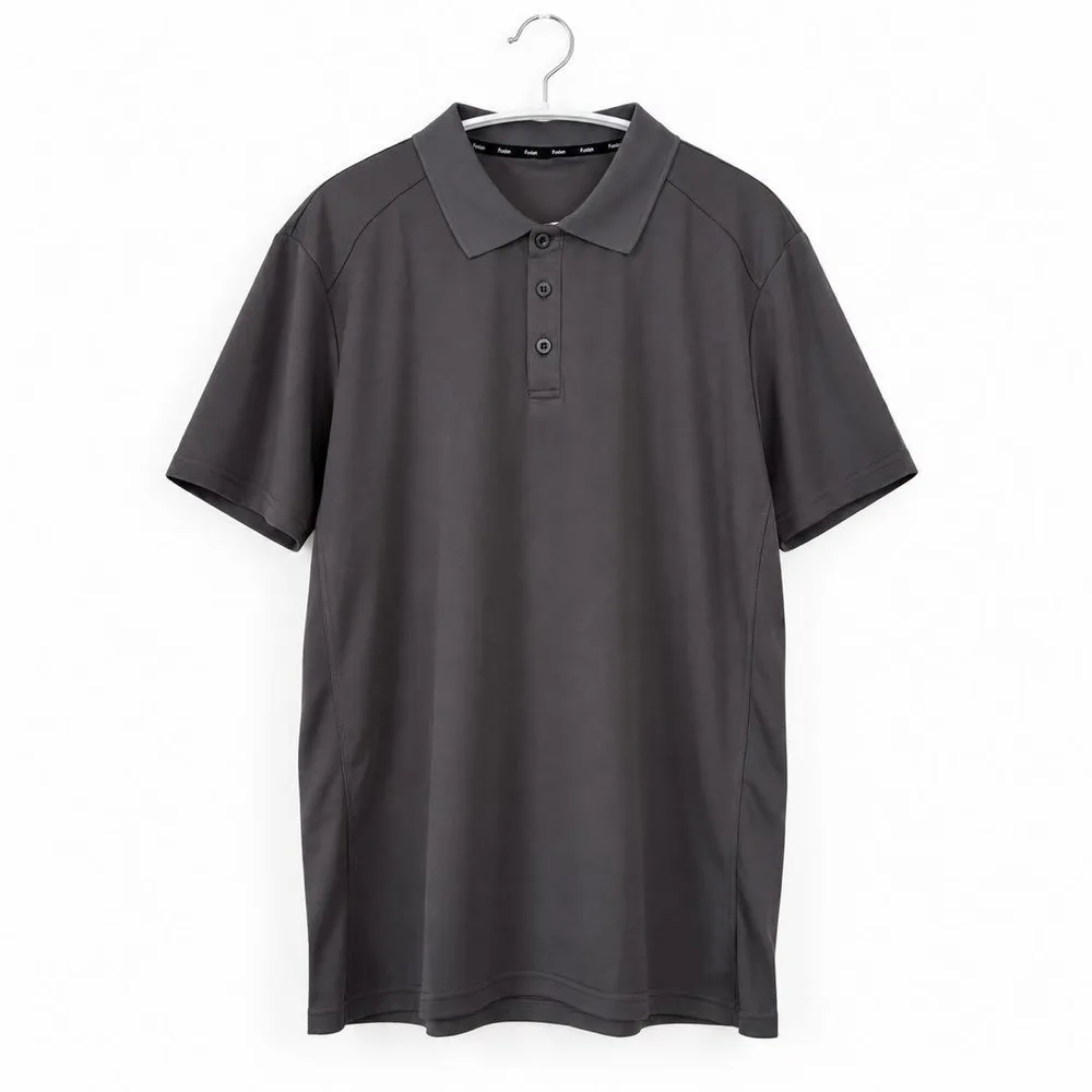 半袖ポロシャツ メンズ グレー 3XL 大きいサイズ ドライ スポーツウェア