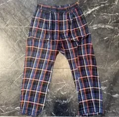 MUZE / CHECK SLACKS スラックスパンツ BLUE×RED